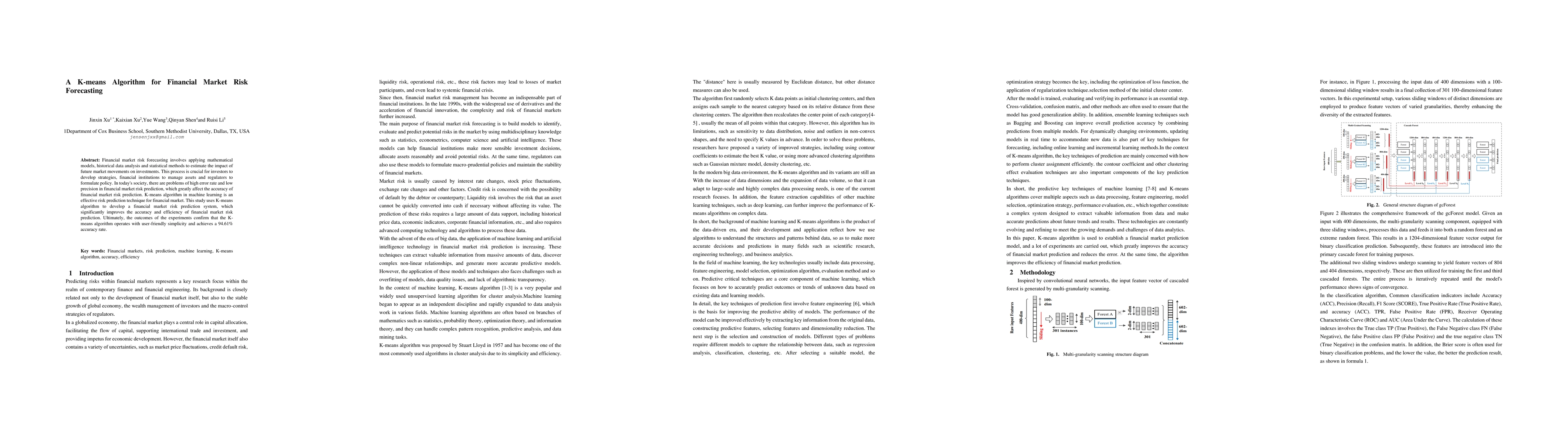 Thumbnail for A K-means Algorithm for Financial Market Risk Forecasting