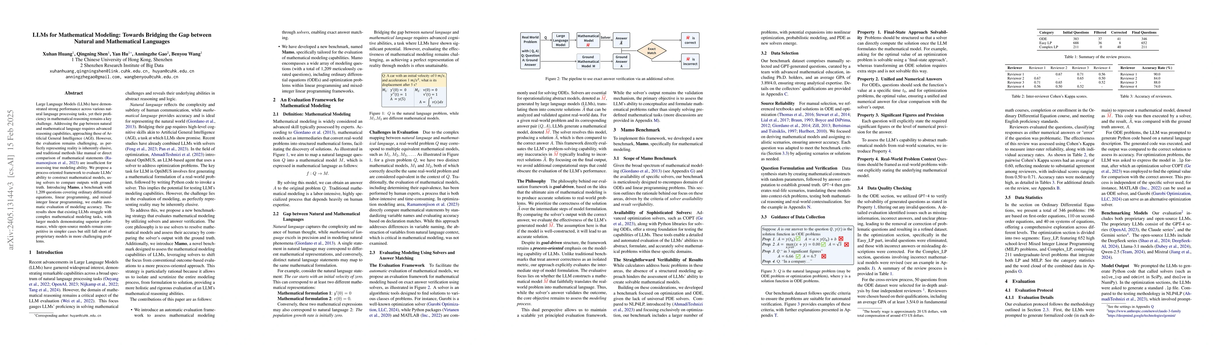 Thumbnail for Mamo: a Mathematical Modeling Benchmark with Solvers