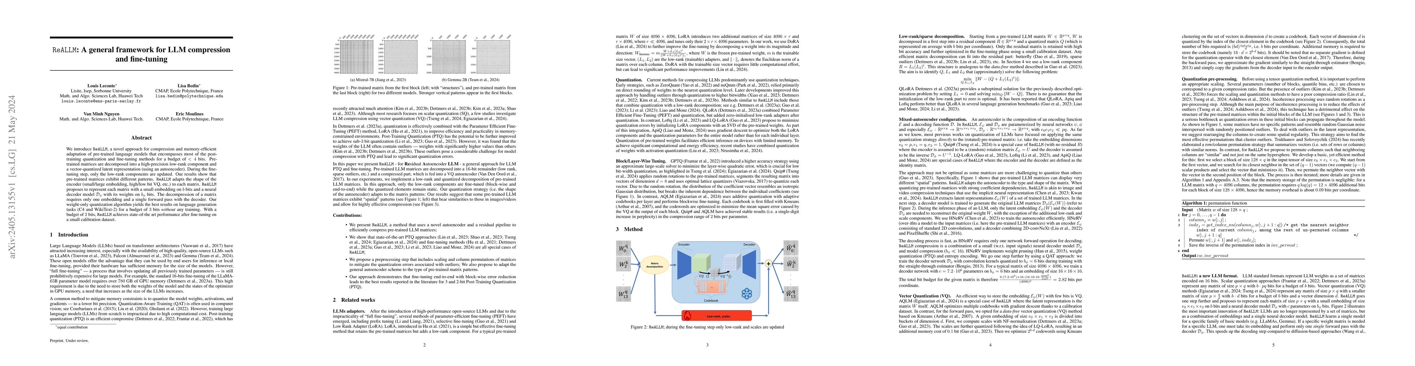 Thumbnail for ReALLM: A general framework for LLM compression and fine-tuning