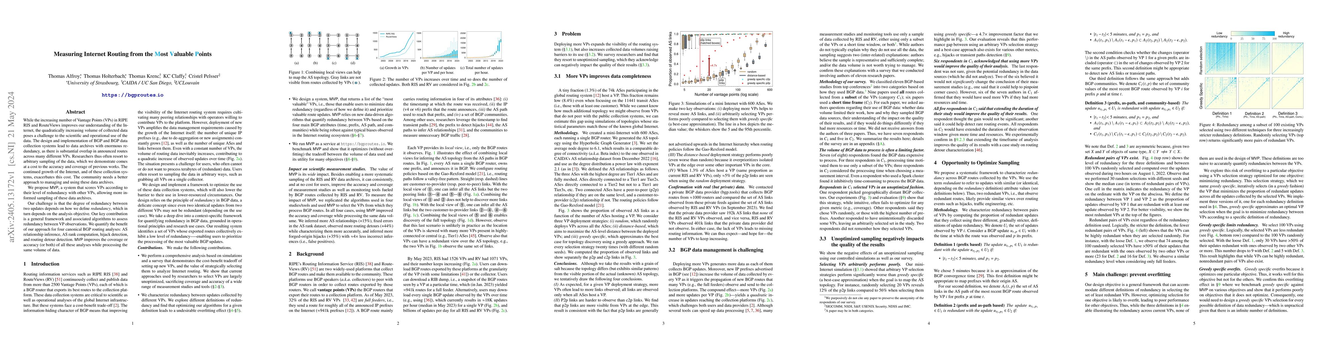Thumbnail for Measuring Internet Routing from the Most Valuable Points