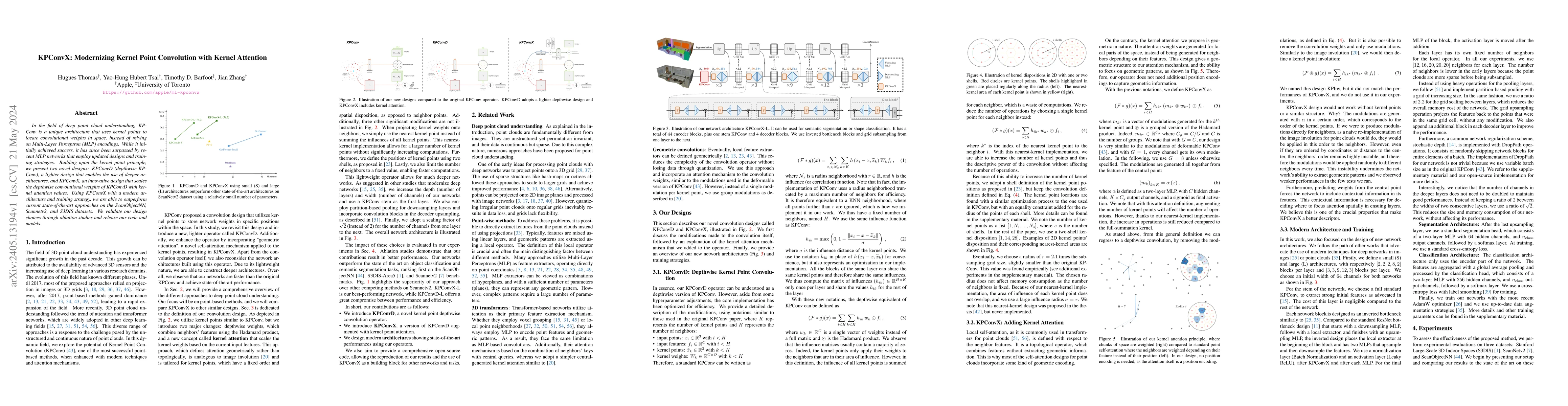 Thumbnail for KPConvX: Modernizing Kernel Point Convolution with Kernel Attention