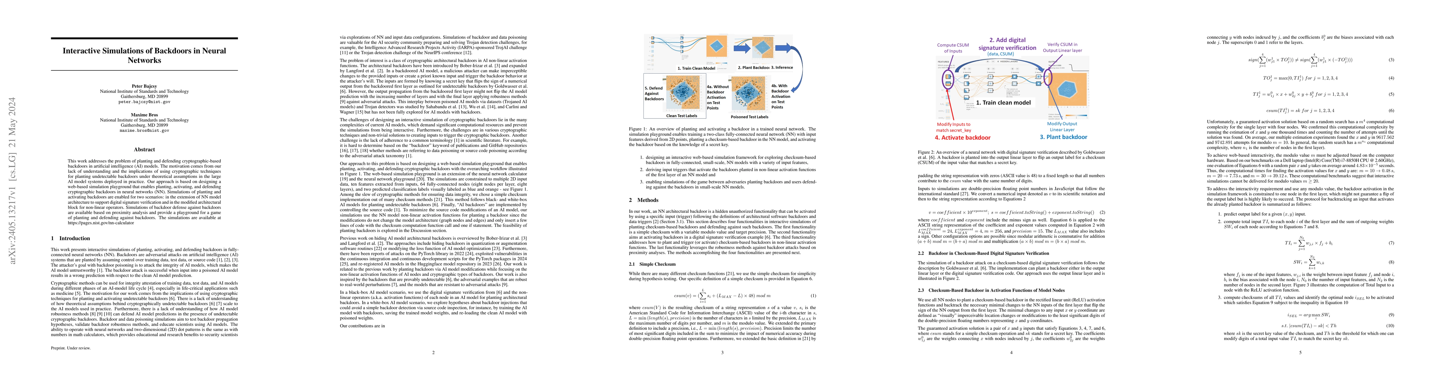 Thumbnail for Interactive Simulations of Backdoors in Neural Networks