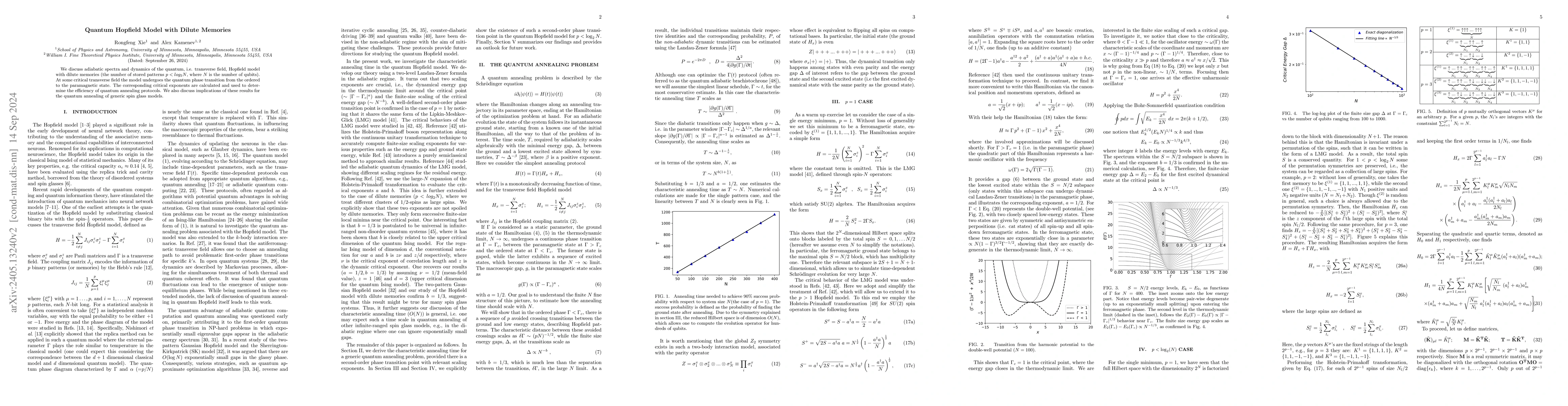 Thumbnail for Quantum Hopfield Model with Dilute Memories