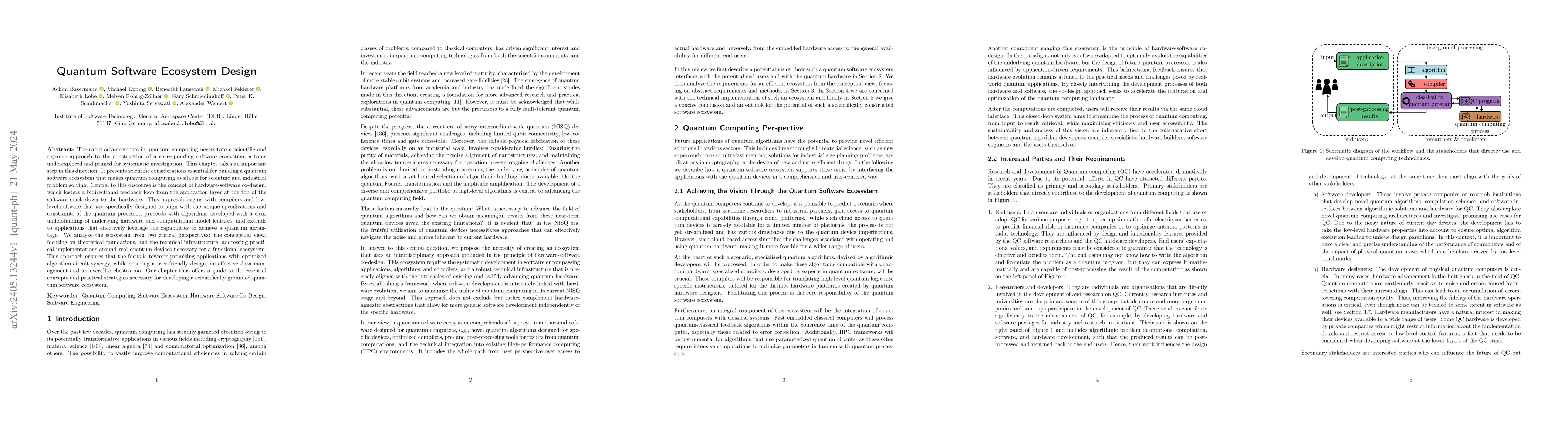 Thumbnail for Quantum Software Ecosystem Design