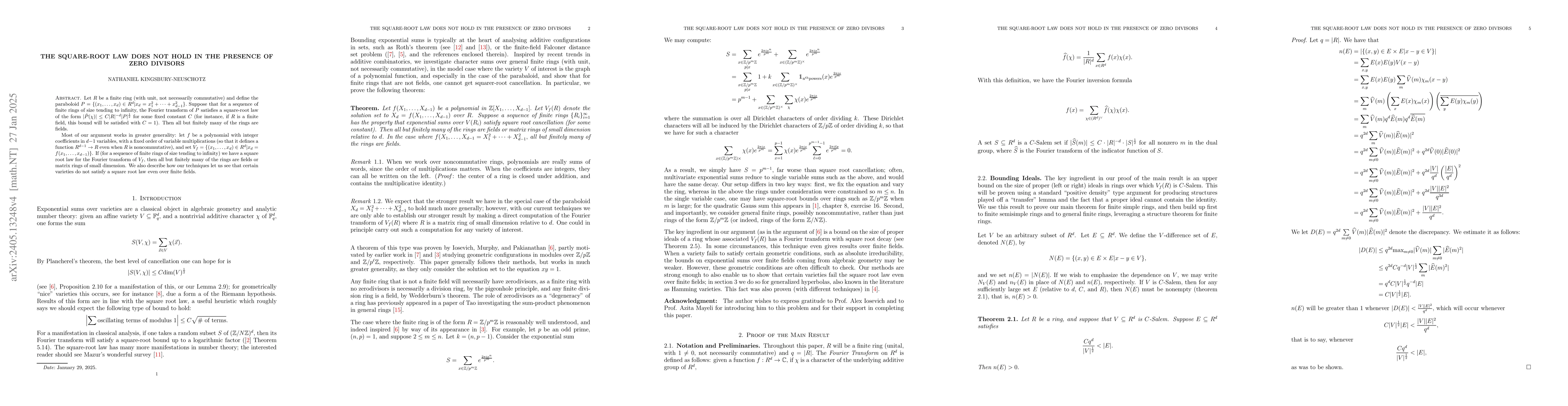 Thumbnail for The Square-Root Law Does Not Hold in the Presence of Zero Divisors