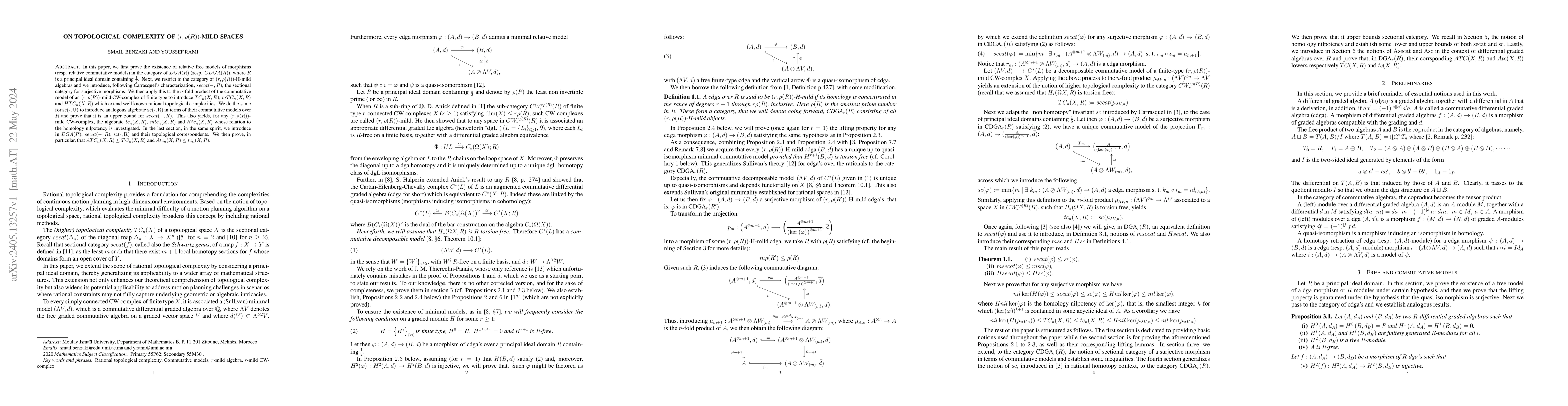 Thumbnail for On Topological Complexity of $(r,\rho(R))$-mild spaces