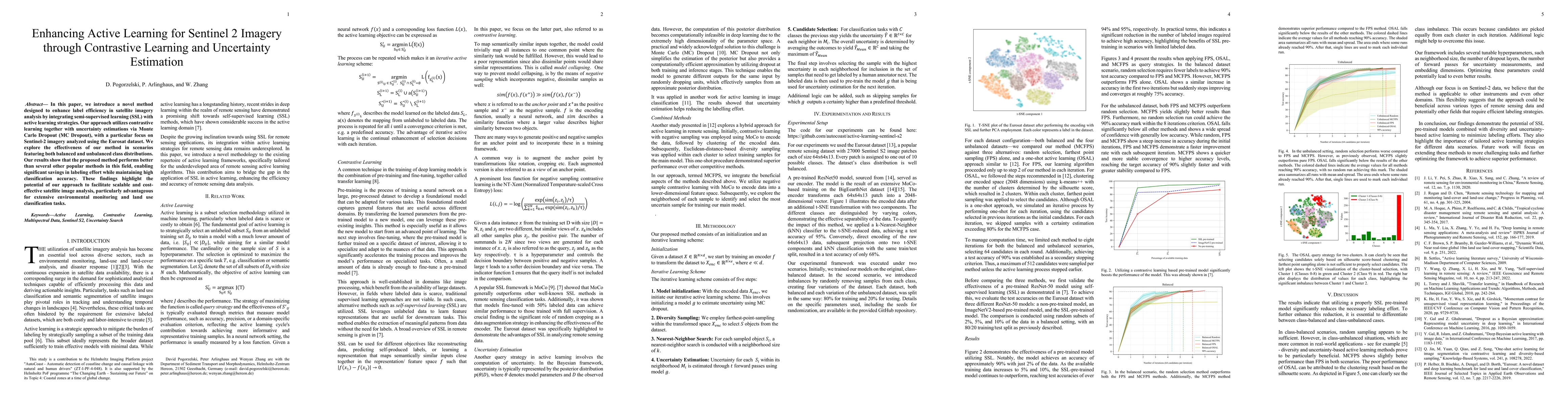 Thumbnail for Enhancing Active Learning for Sentinel 2 Imagery through Contrastive
  Learning and Uncertainty Estimation
