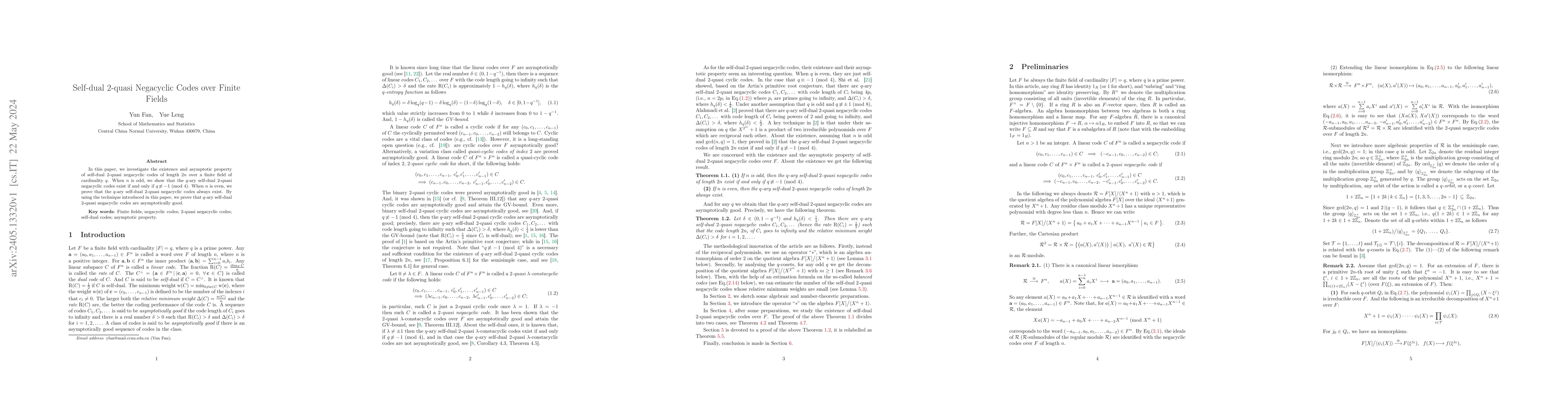 Thumbnail for Self-dual 2-quasi Negacyclic Codes over Finite Fields