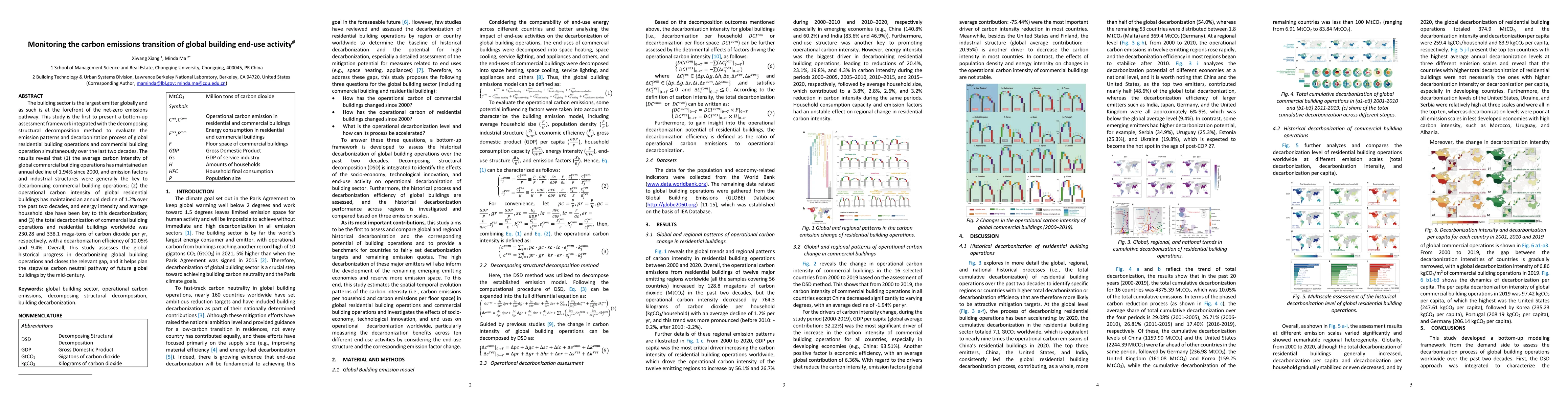 Thumbnail for Monitoring the carbon emissions transition of global building end-use
  activity