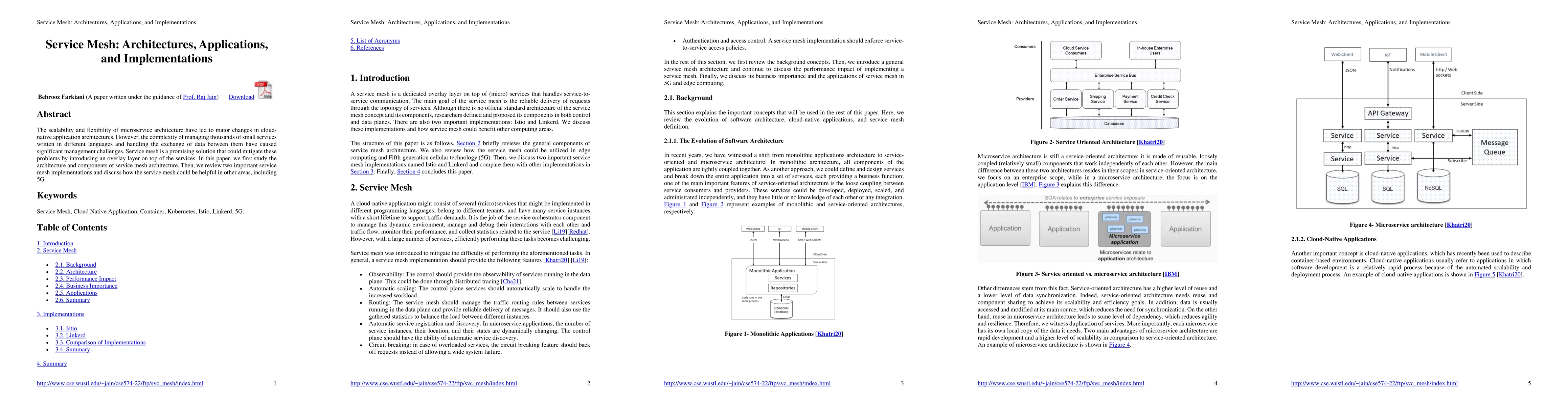 Thumbnail for Service Mesh: Architectures, Applications, and Implementations