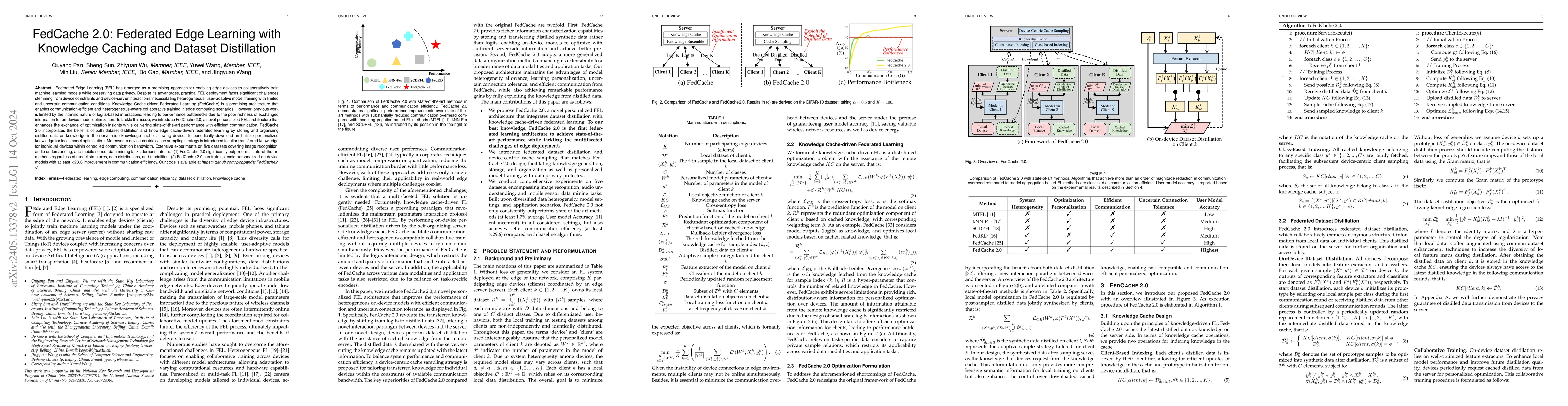 Thumbnail for FedCache 2.0: Exploiting the Potential of Distilled Data in Knowledge
  Cache-driven Federated Learning