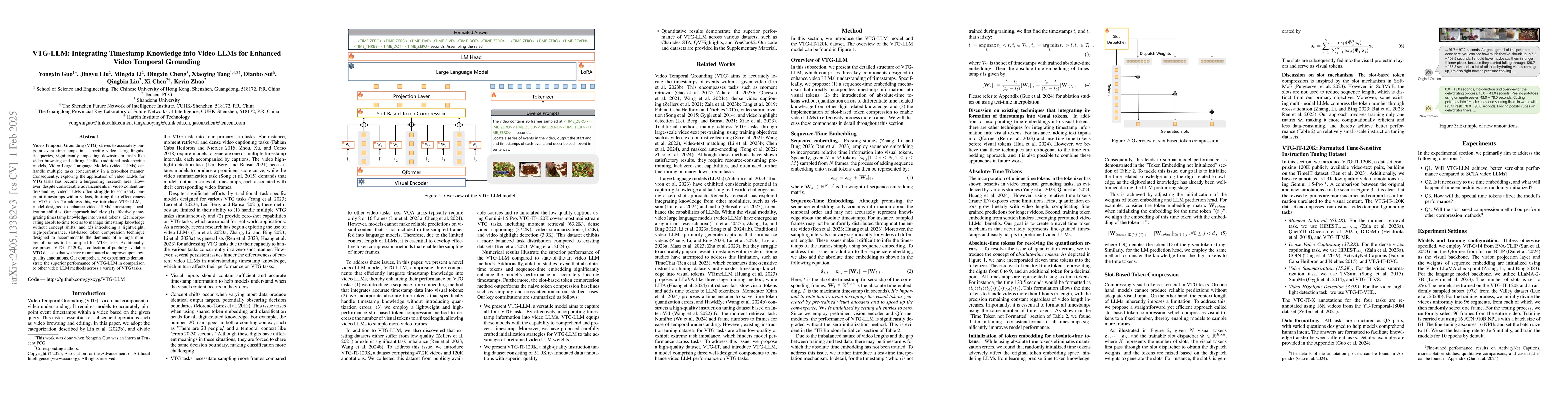 Thumbnail for VTG-LLM: Integrating Timestamp Knowledge into Video LLMs for Enhanced
  Video Temporal Grounding