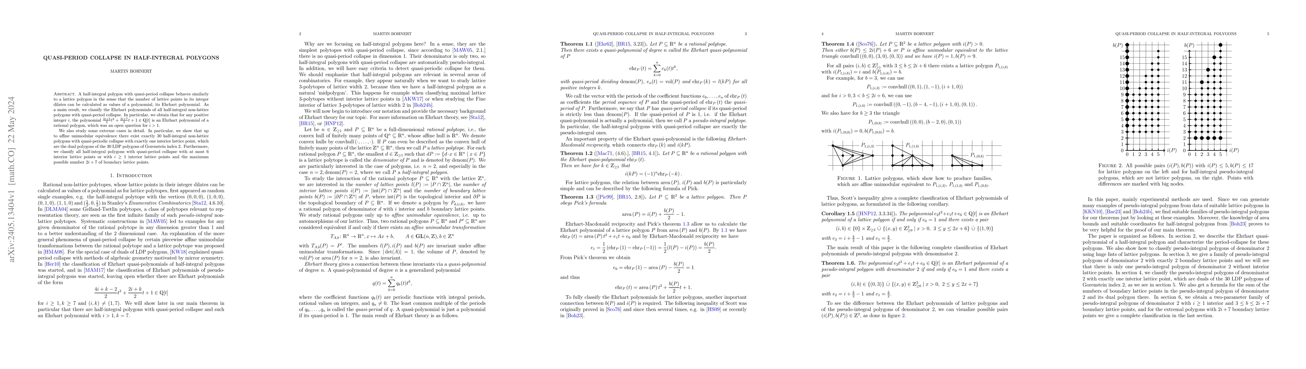 Thumbnail for Quasi-period collapse in half-integral polygons