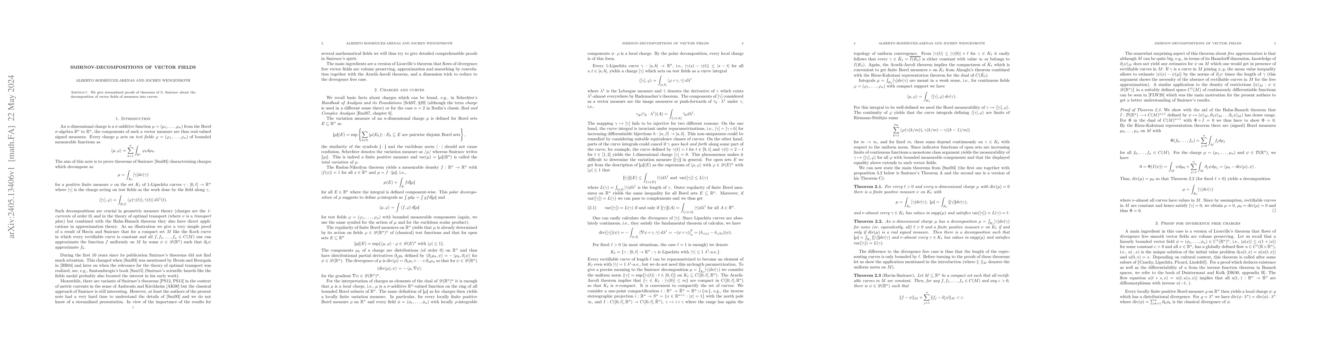 Thumbnail for Smirnov-decompositions of vector fields