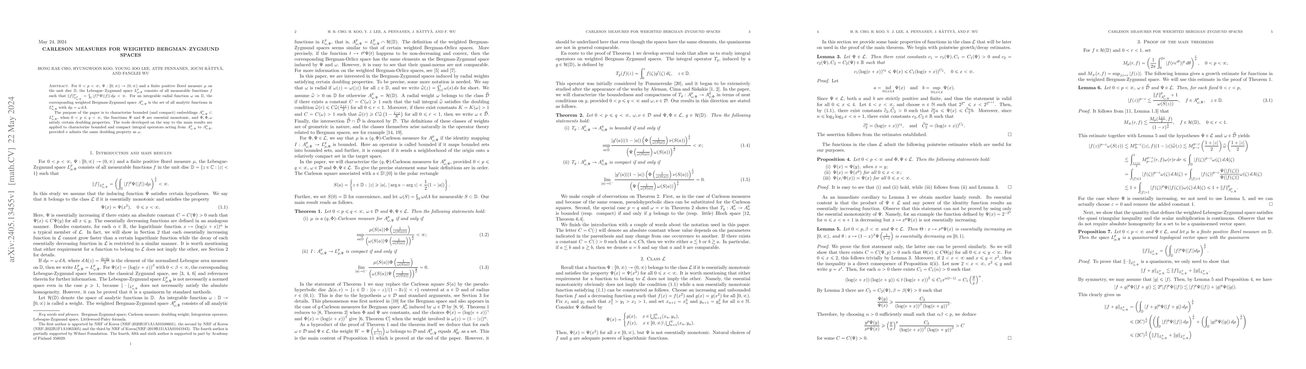 Thumbnail for Carleson measures for weighted Bergman--Zygmund spaces