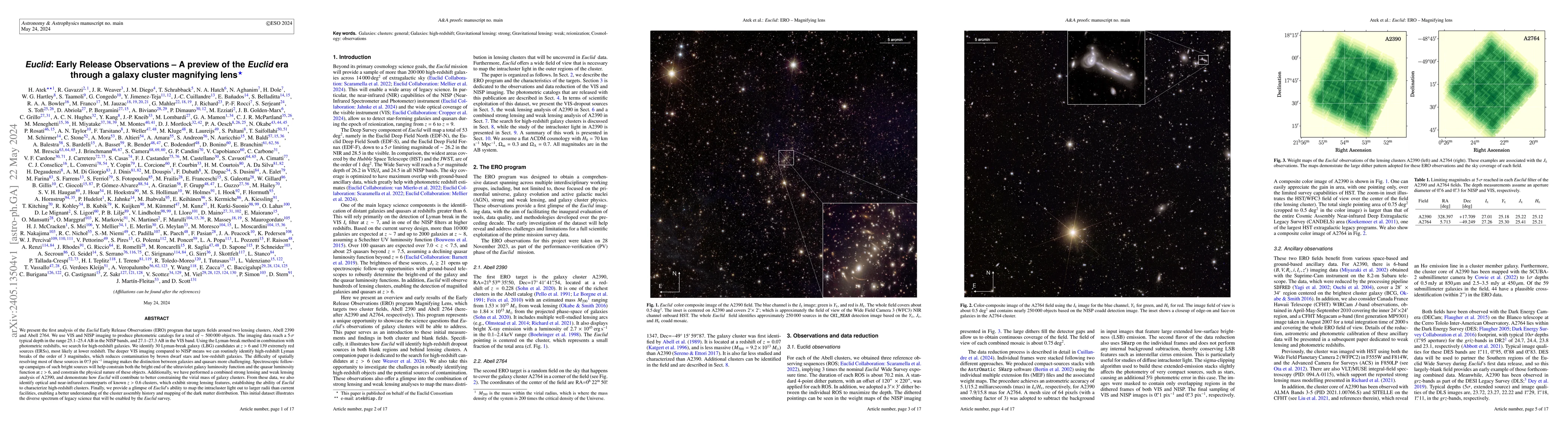 Thumbnail for Euclid: Early Release Observations -- A preview of the Euclid era
  through a galaxy cluster magnifying lens