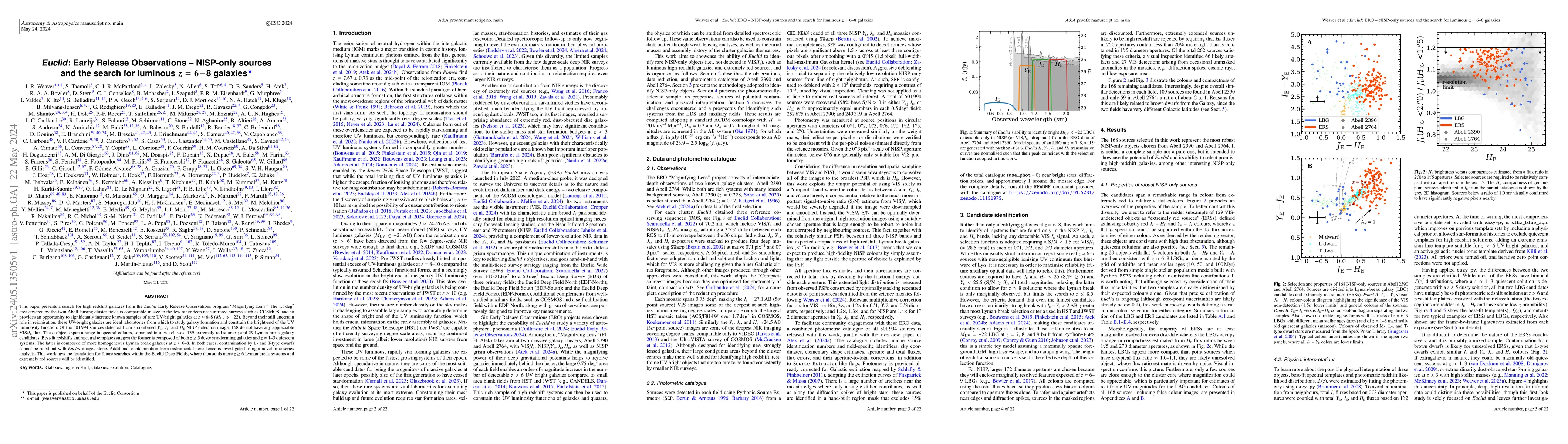 Thumbnail for Euclid: ERO -- NISP-only sources and the search for luminous $z=6-8$
  galaxies