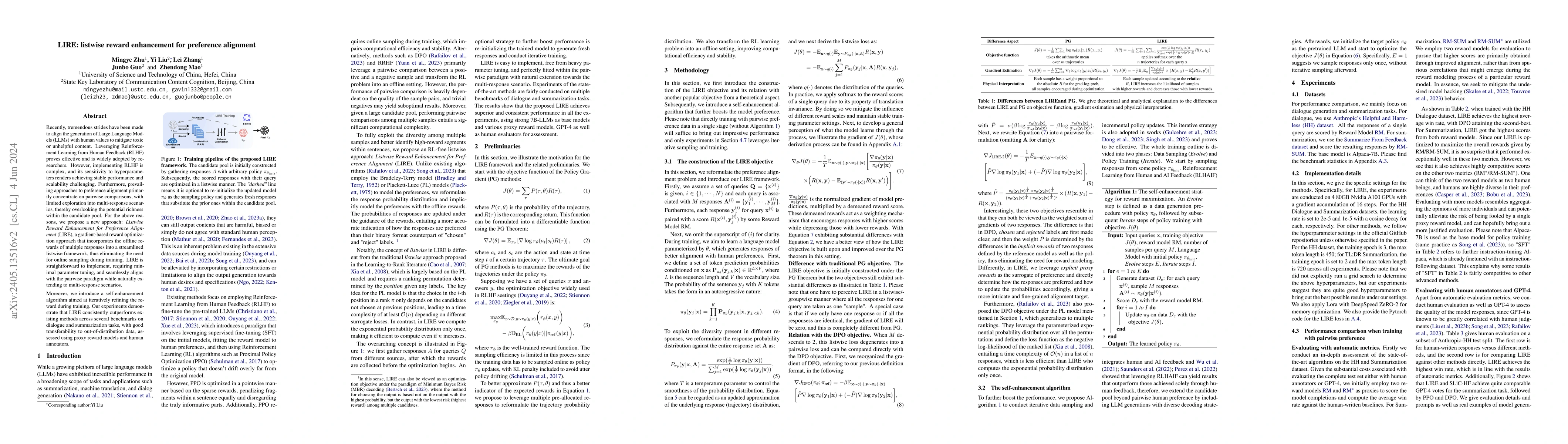 Thumbnail for LIRE: listwise reward enhancement for preference alignment