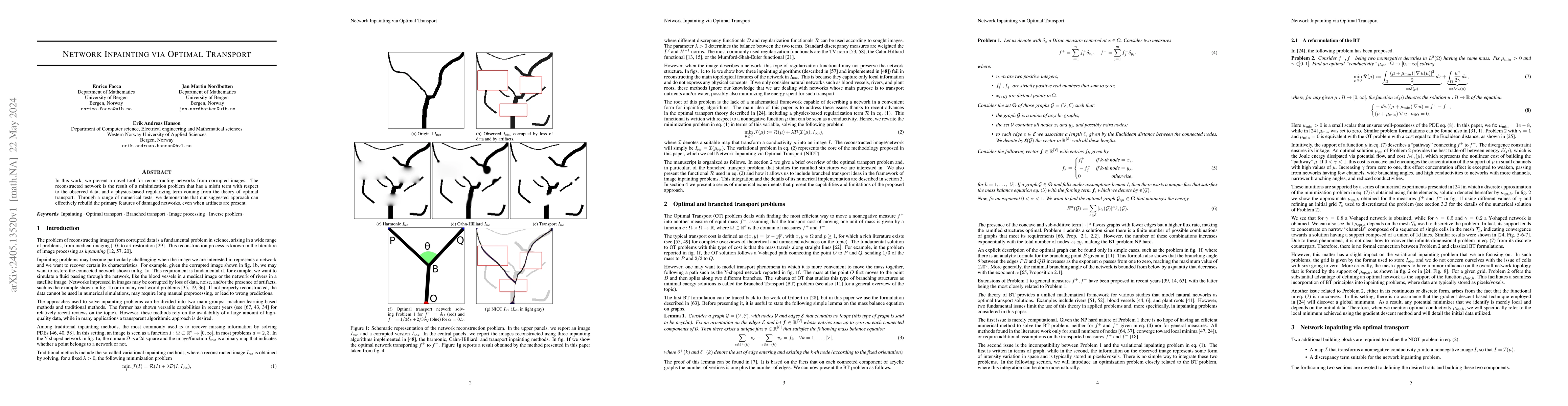 Thumbnail for Network Inpainting via Optimal Transport