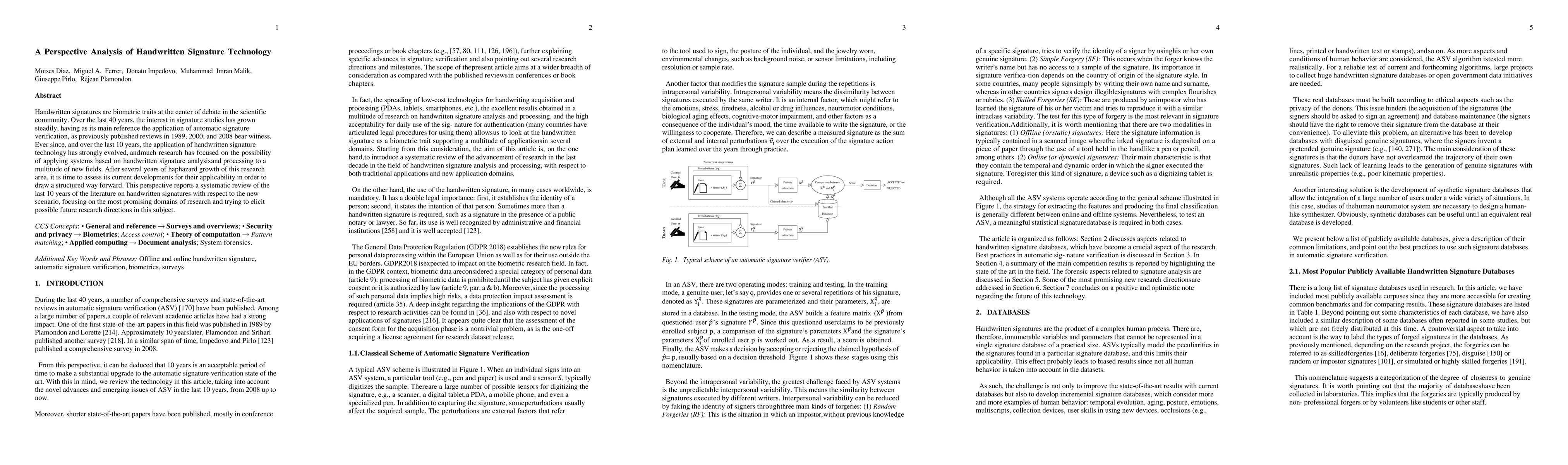Thumbnail for A Perspective Analysis of Handwritten Signature Technology