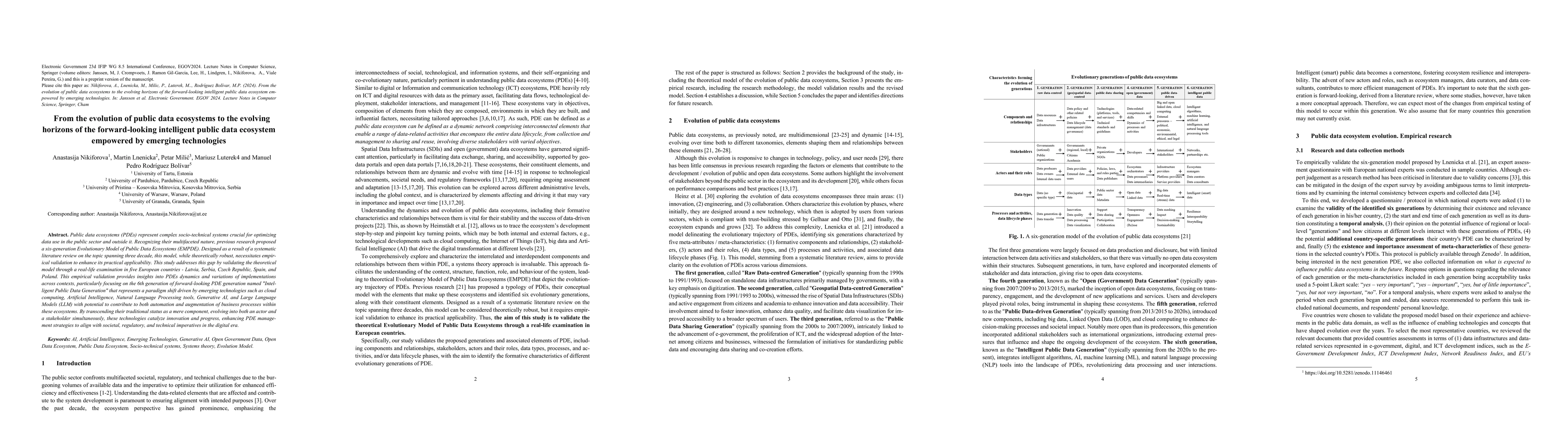 Thumbnail for From the evolution of public data ecosystems to the evolving horizons of
  the forward-looking intelligent public data ecosystem empowered by emerging
  technologies