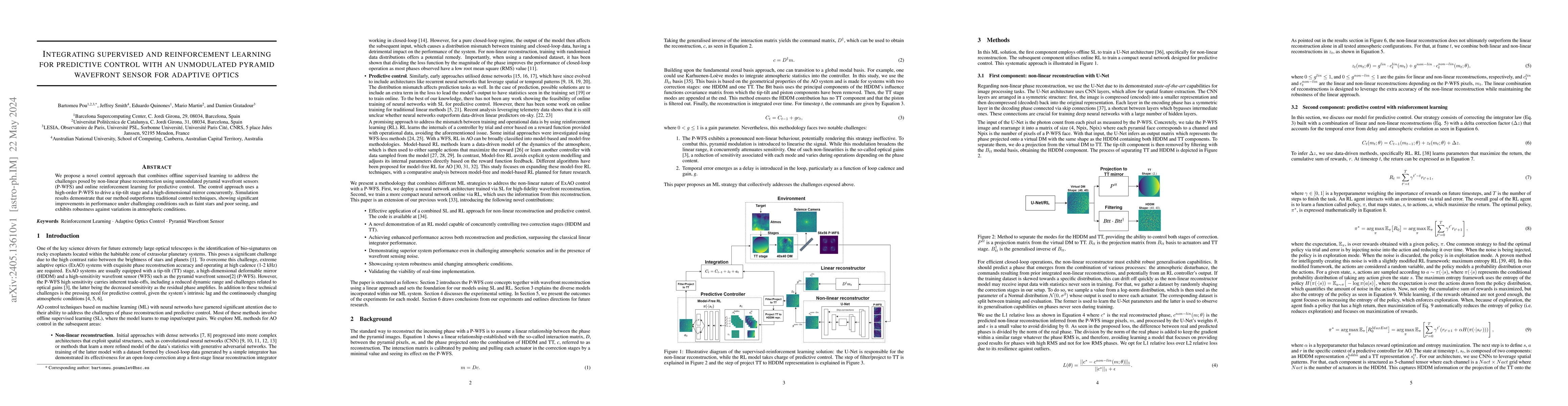 Thumbnail for Integrating supervised and reinforcement learning for predictive control
  with an unmodulated pyramid wavefront sensor for adaptive optics