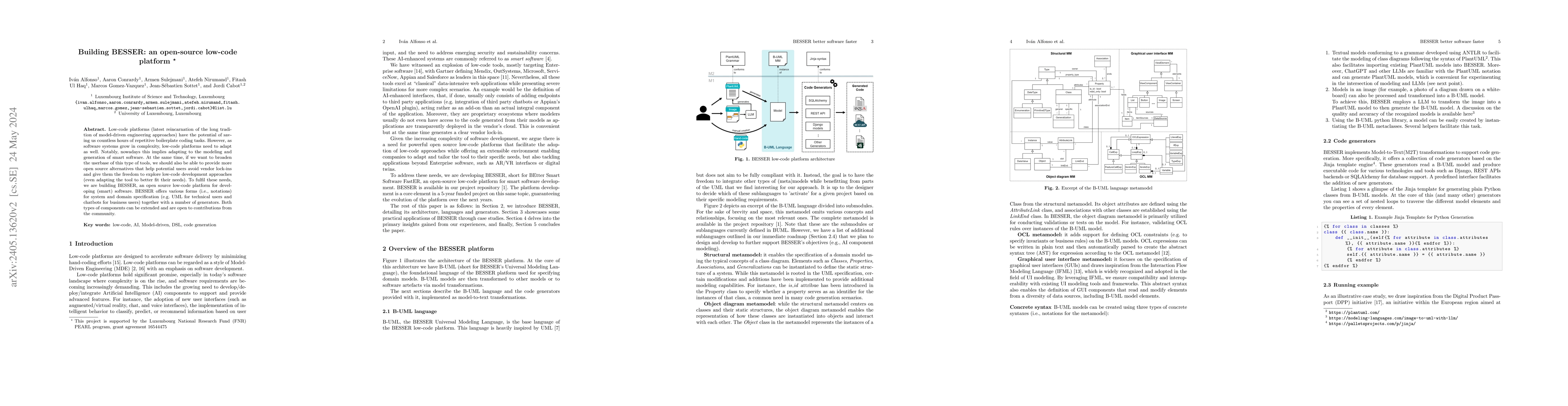 Thumbnail for Building BESSER: an open-source low-code platform