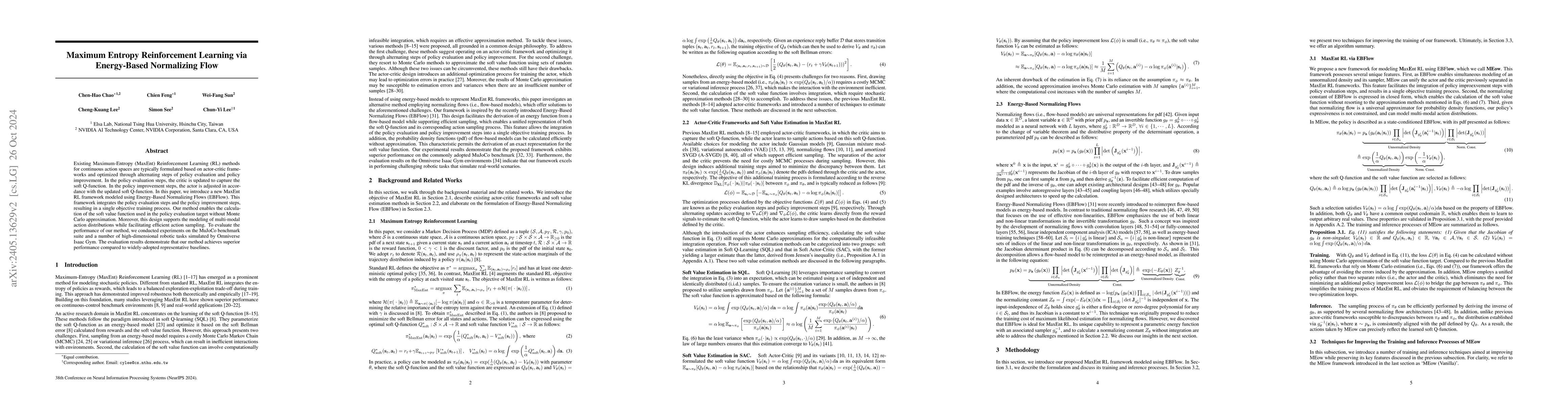 Thumbnail for Maximum Entropy Reinforcement Learning via Energy-Based Normalizing Flow