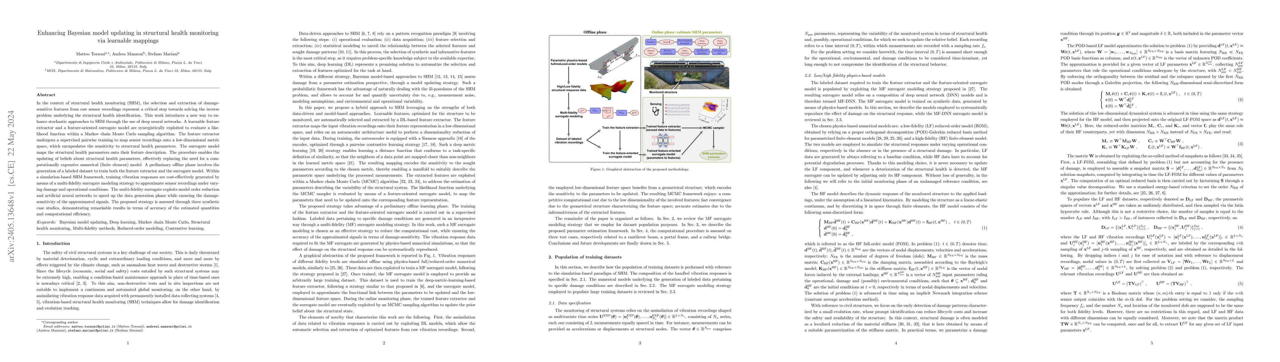 Thumbnail for Enhancing Bayesian model updating in structural health monitoring via
  learnable mappings