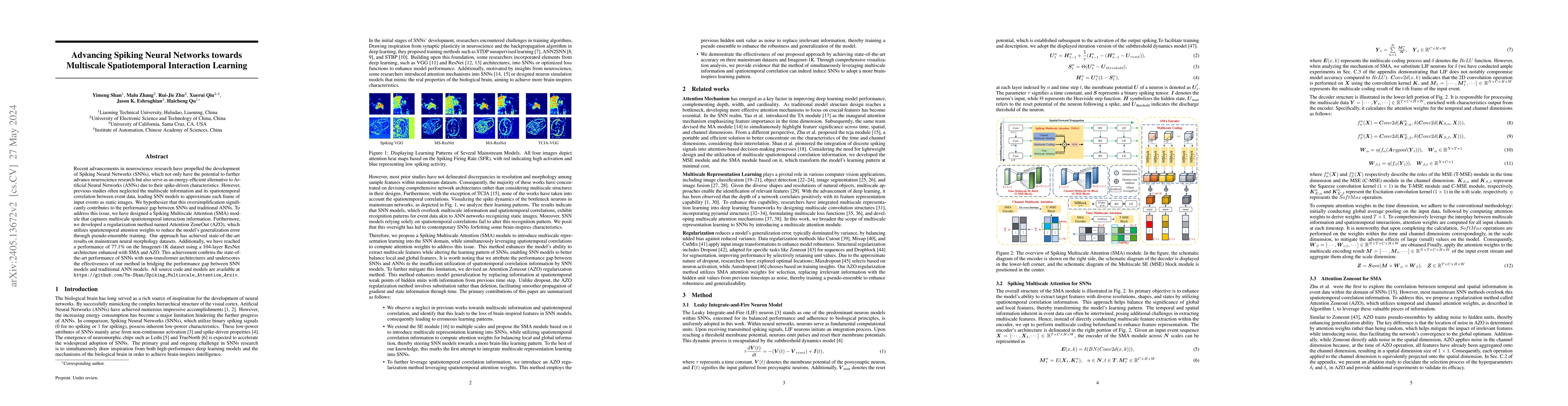 Thumbnail for Advancing Spiking Neural Networks towards Multiscale Spatiotemporal
  Interaction Learning