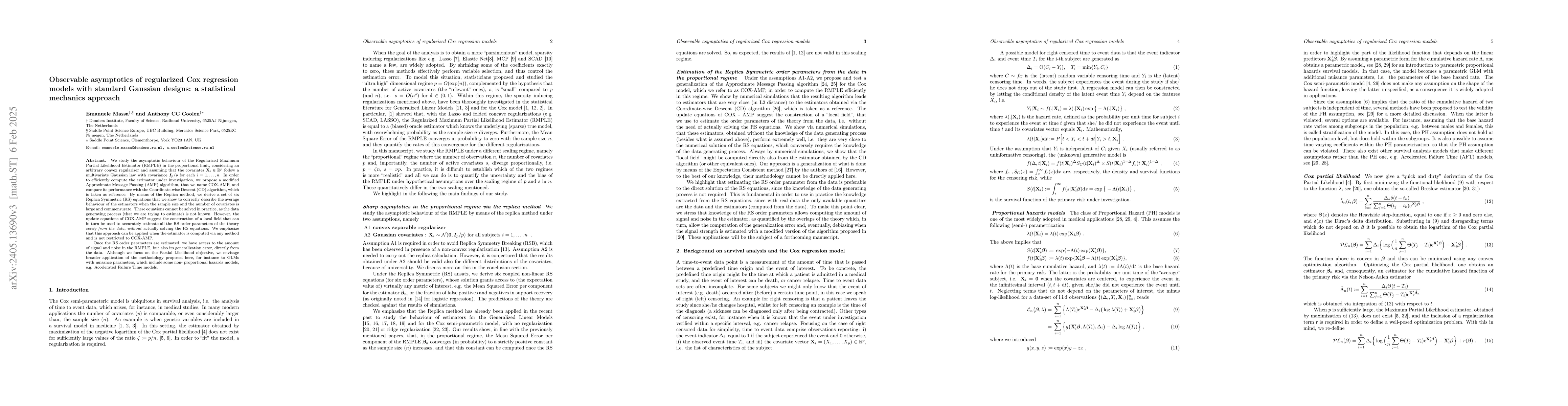 Thumbnail for The effect of regularization in high dimensional Cox regression