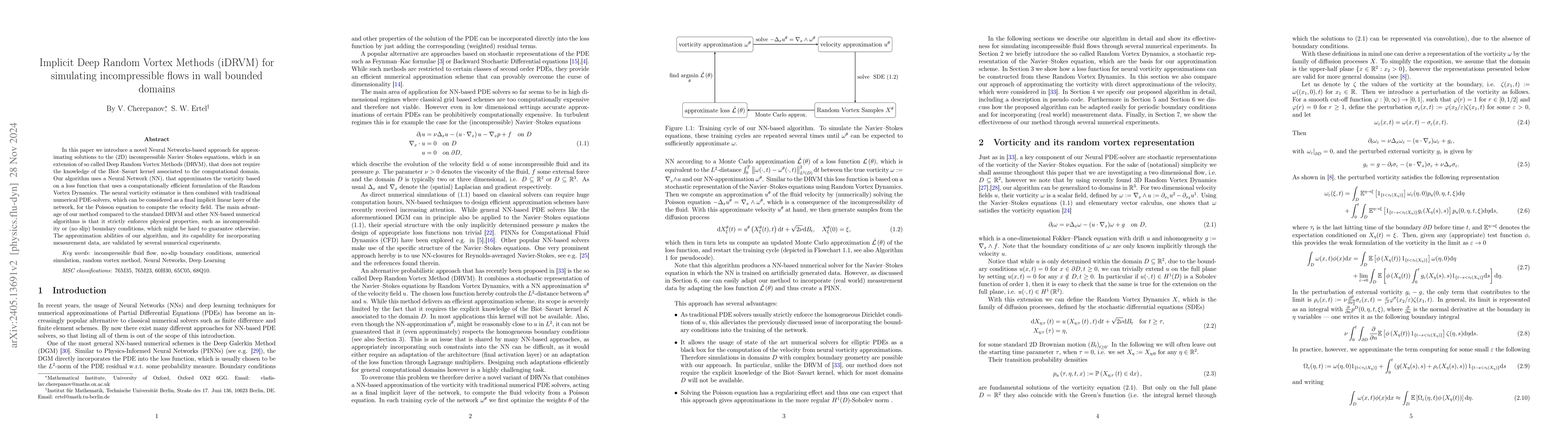 Thumbnail for Neural Networks-based Random Vortex Methods for Modelling Incompressible
  Flows