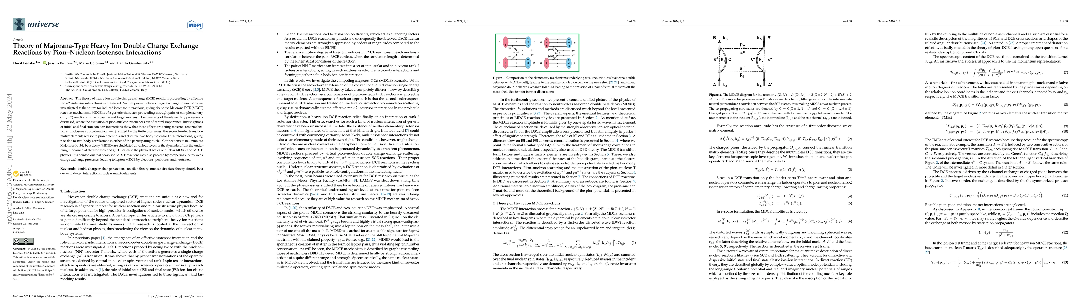 Thumbnail for Theory of Majorana-Type Heavy Ion Double Charge Exchange Reactions by
  Pion--Nucleon Isotensor Interactions