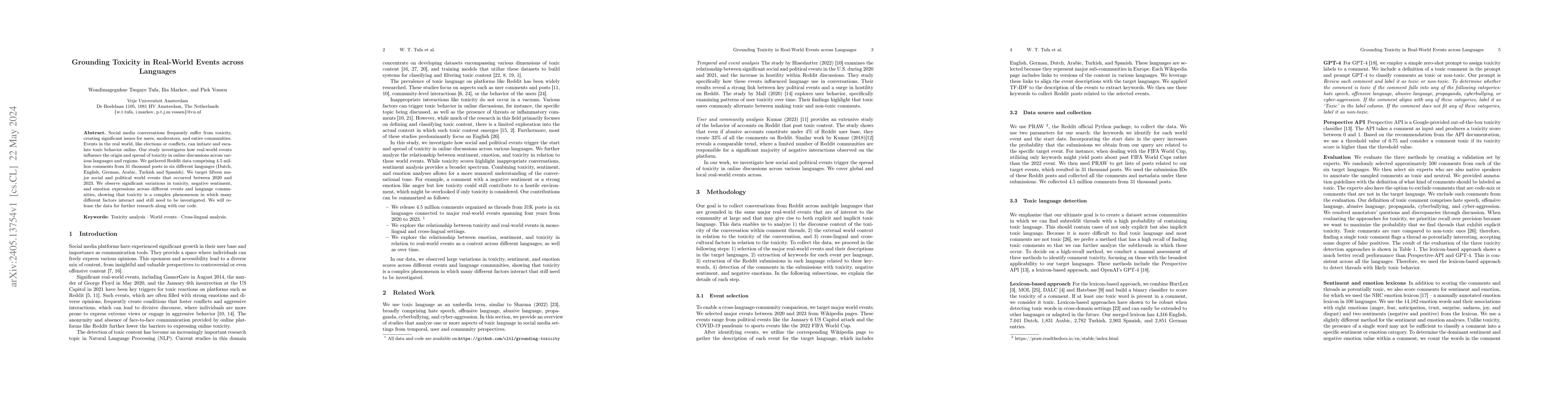 Thumbnail for Grounding Toxicity in Real-World Events across Languages
