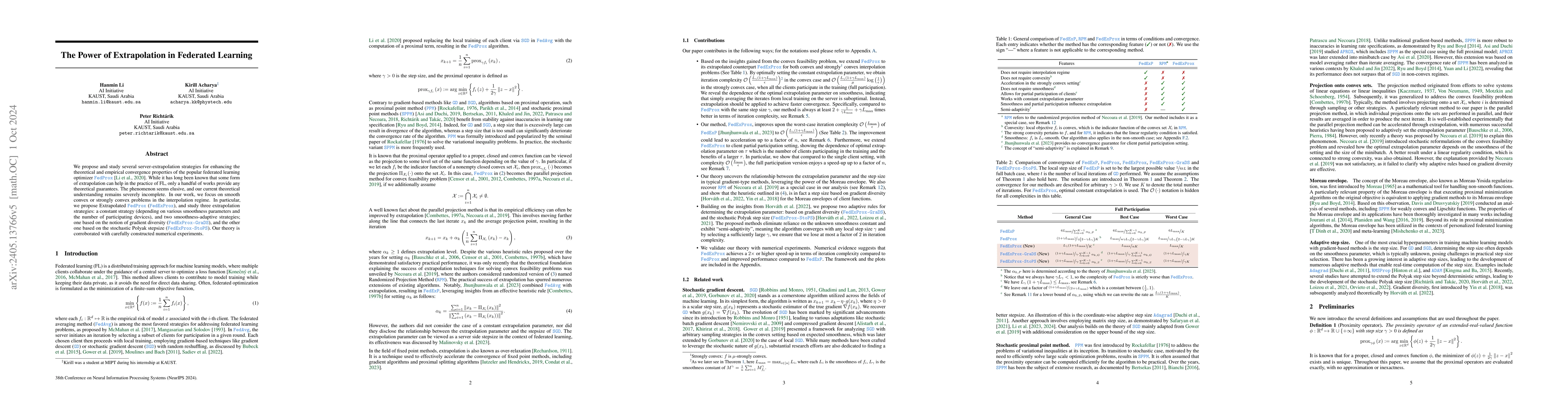 Thumbnail for The Power of Extrapolation in Federated Learning