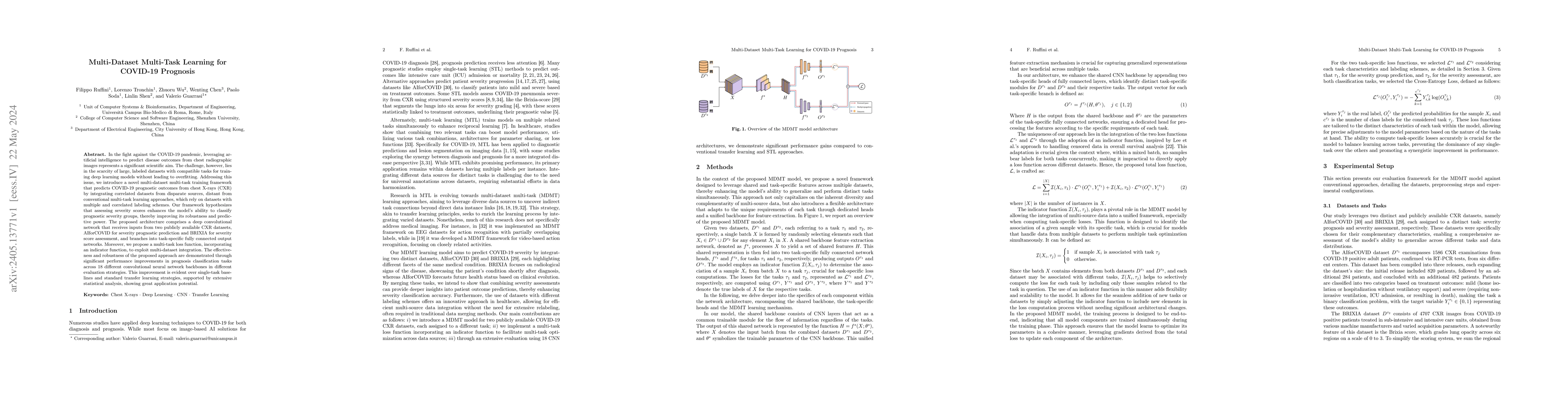 Thumbnail for Multi-Dataset Multi-Task Learning for COVID-19 Prognosis