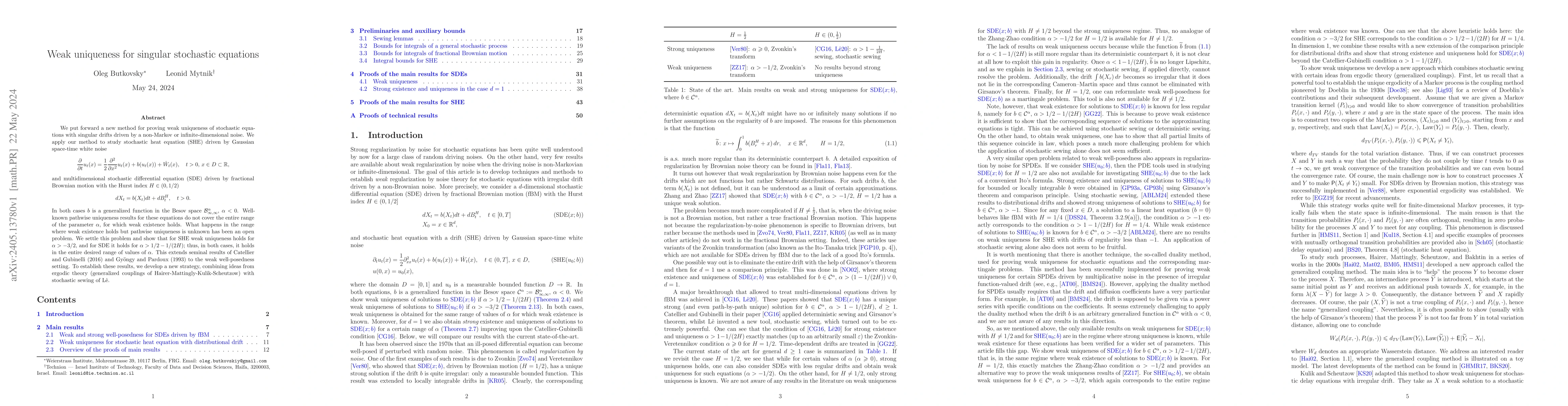 Thumbnail for Weak uniqueness for singular stochastic equations