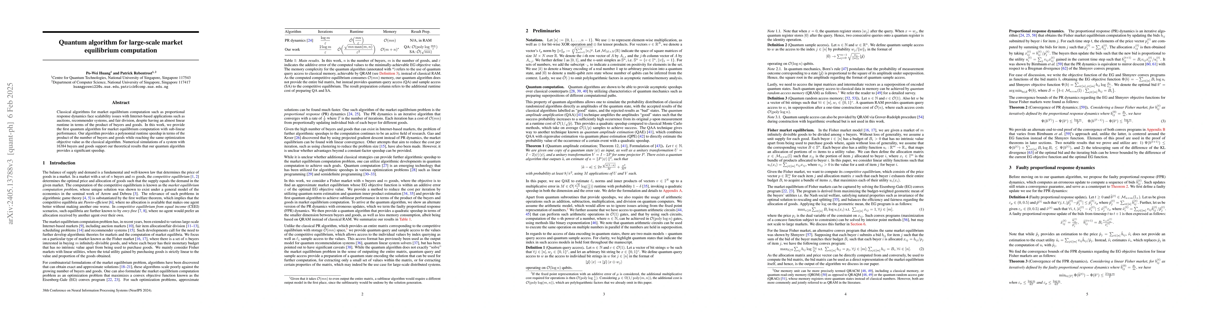 Thumbnail for Quantum algorithm for large-scale market equilibrium computation