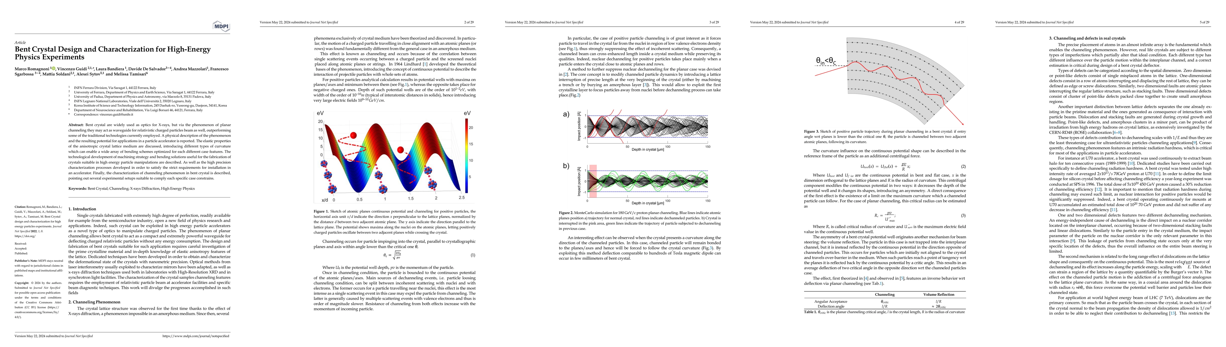 Thumbnail for Bent Crystal Design and Characterization for High-Energy Physics
  Experiments