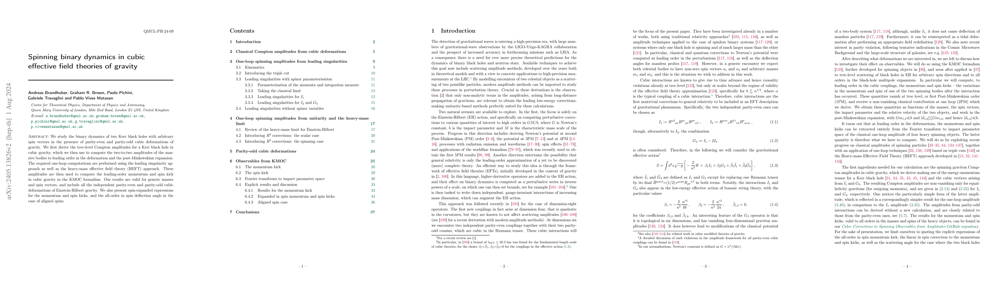 Thumbnail for Spinning binary dynamics in cubic effective field theories of gravity