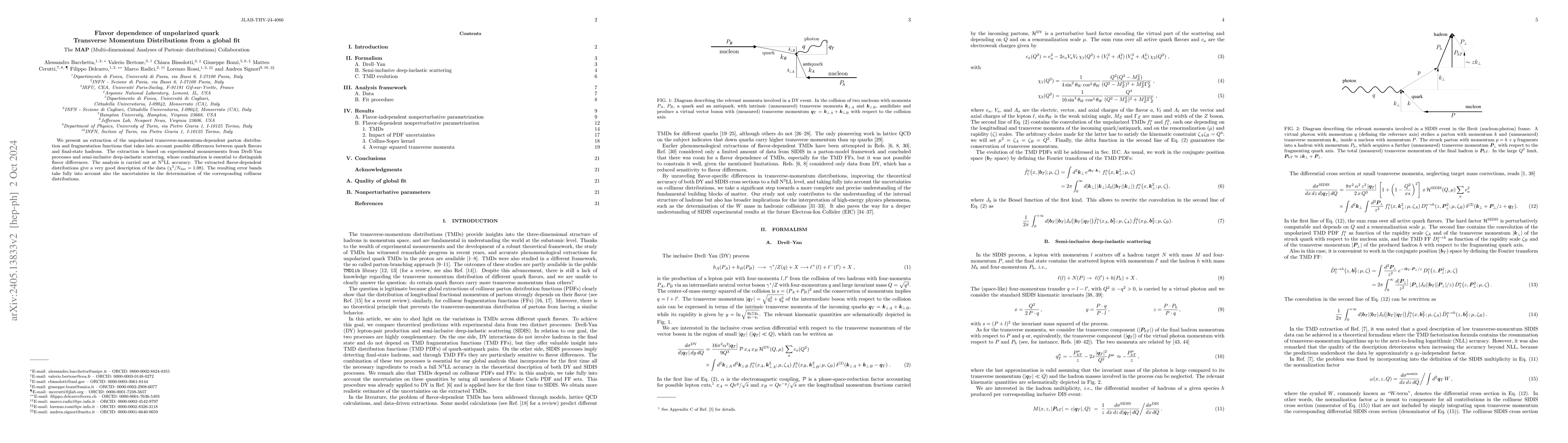 Thumbnail for Flavor dependence of unpolarized quark Transverse Momentum Distributions
  from a global fit