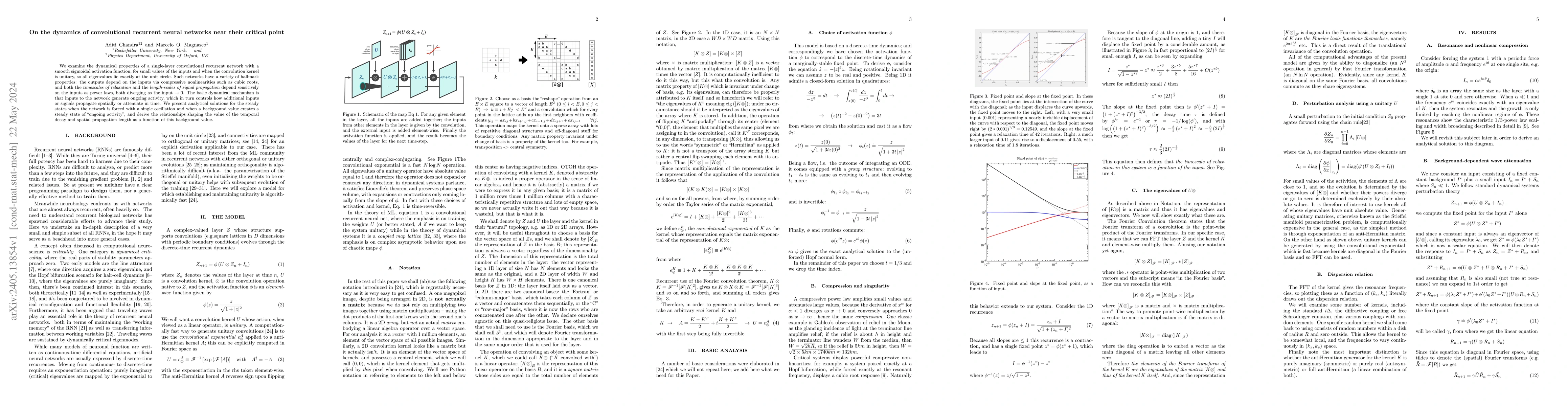 Thumbnail for On the dynamics of convolutional recurrent neural networks near their
  critical point
