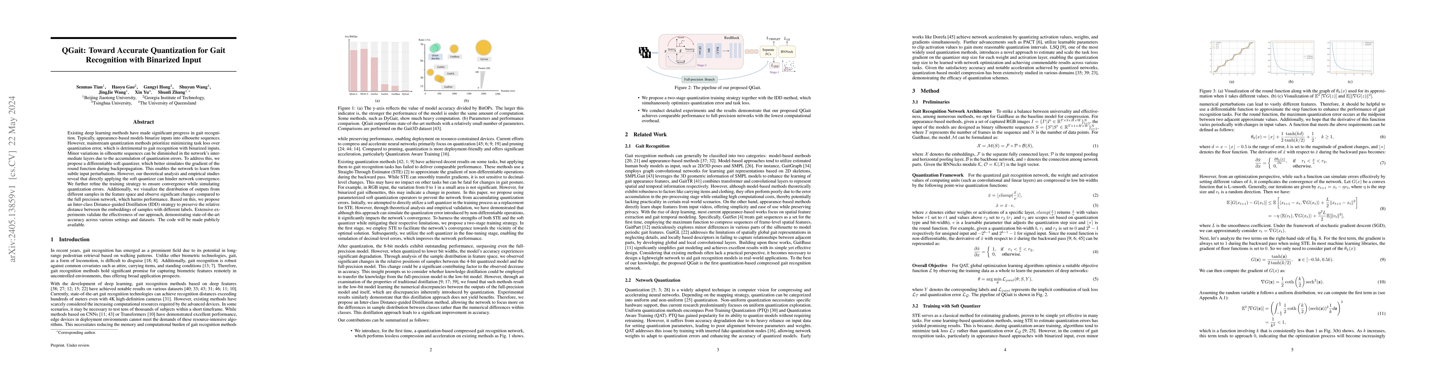 Thumbnail for QGait: Toward Accurate Quantization for Gait Recognition with Binarized
  Input