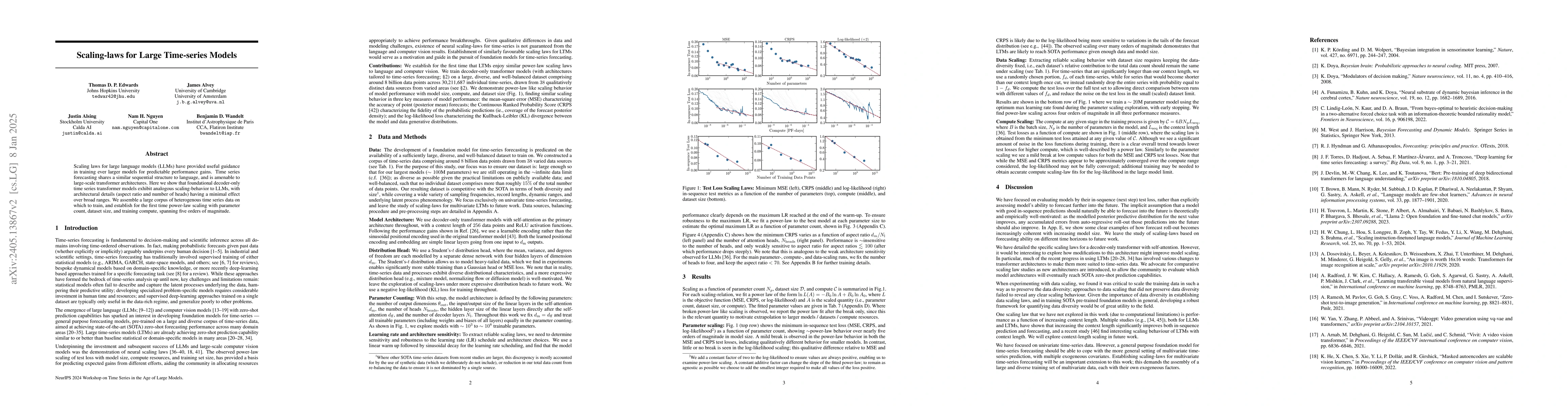 Thumbnail for Scaling-laws for Large Time-series Models