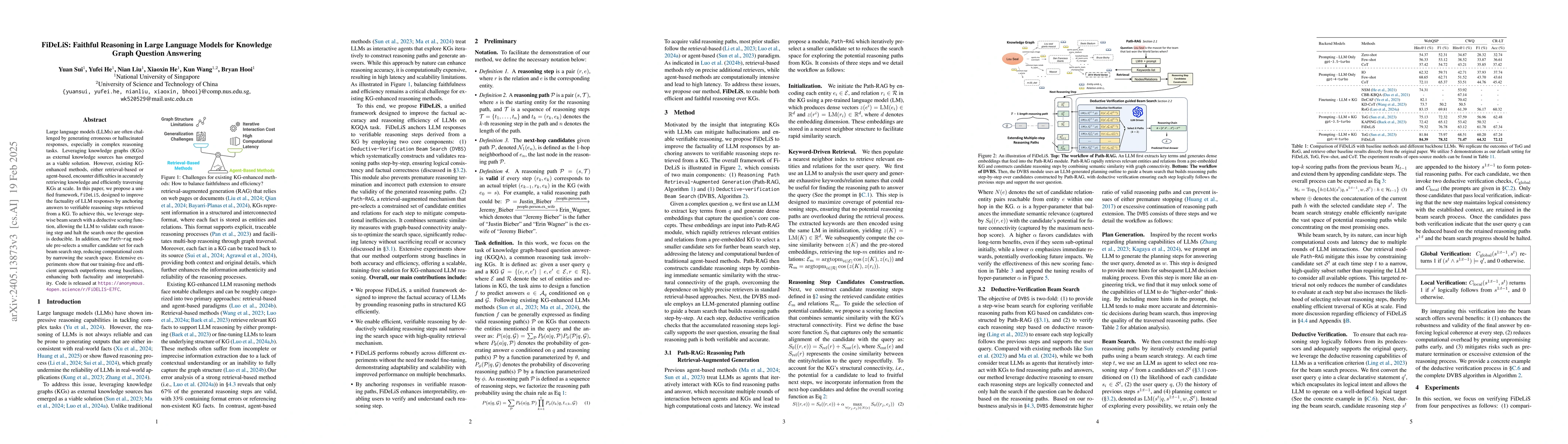 Thumbnail for FiDeLiS: Faithful Reasoning in Large Language Model for Knowledge Graph
  Question Answering