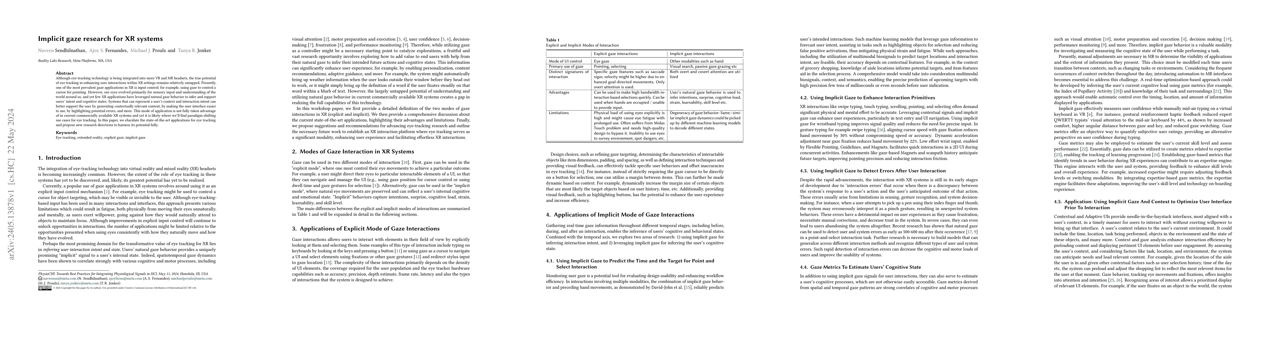 Thumbnail for Implicit gaze research for XR systems