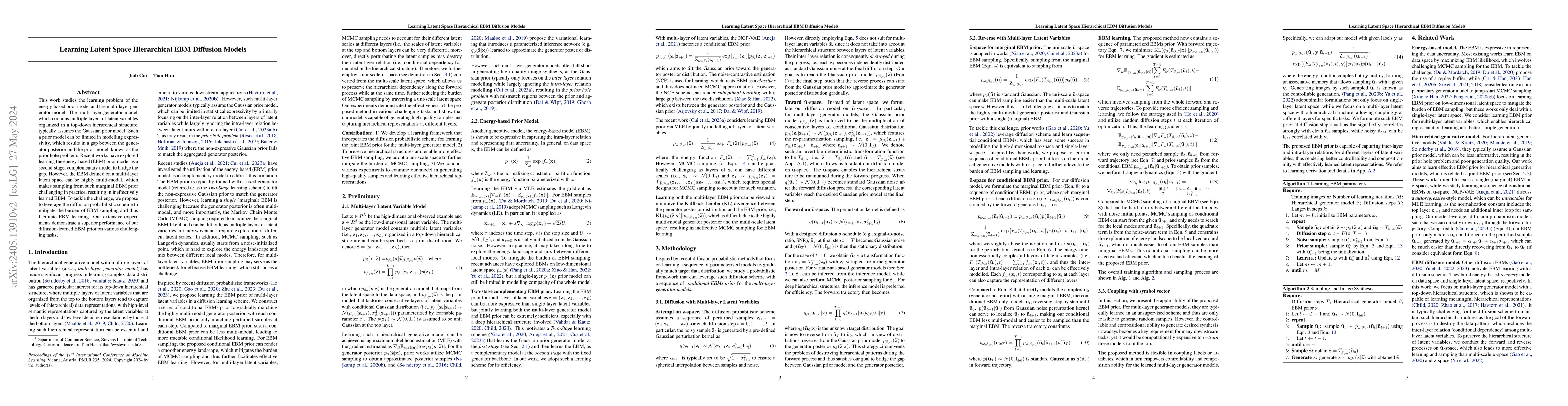 Thumbnail for Learning Latent Space Hierarchical EBM Diffusion Models