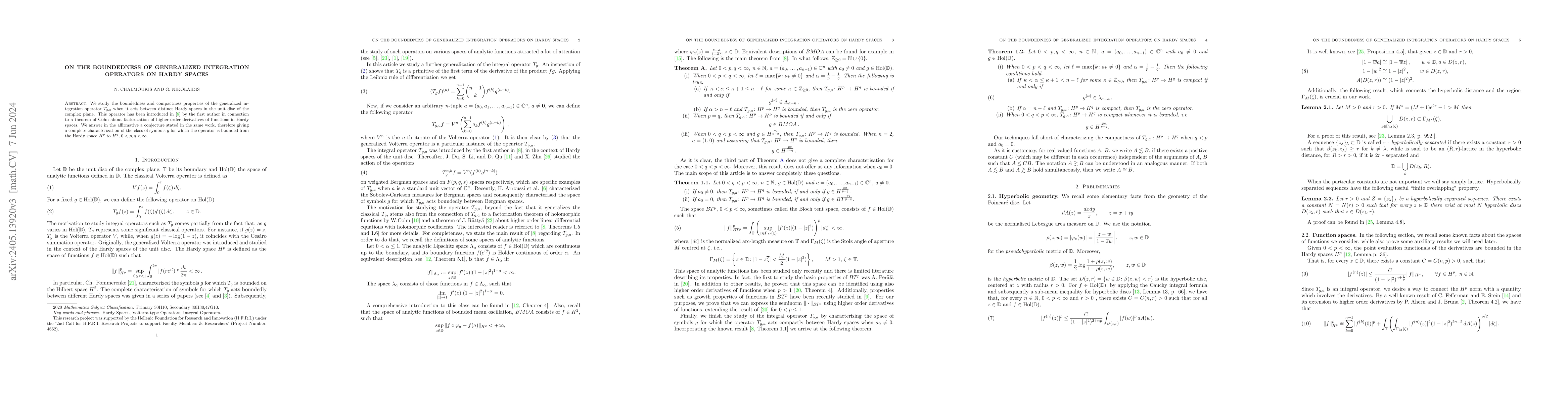 Thumbnail for On the boundedness of generalized integration operators on Hardy spaces