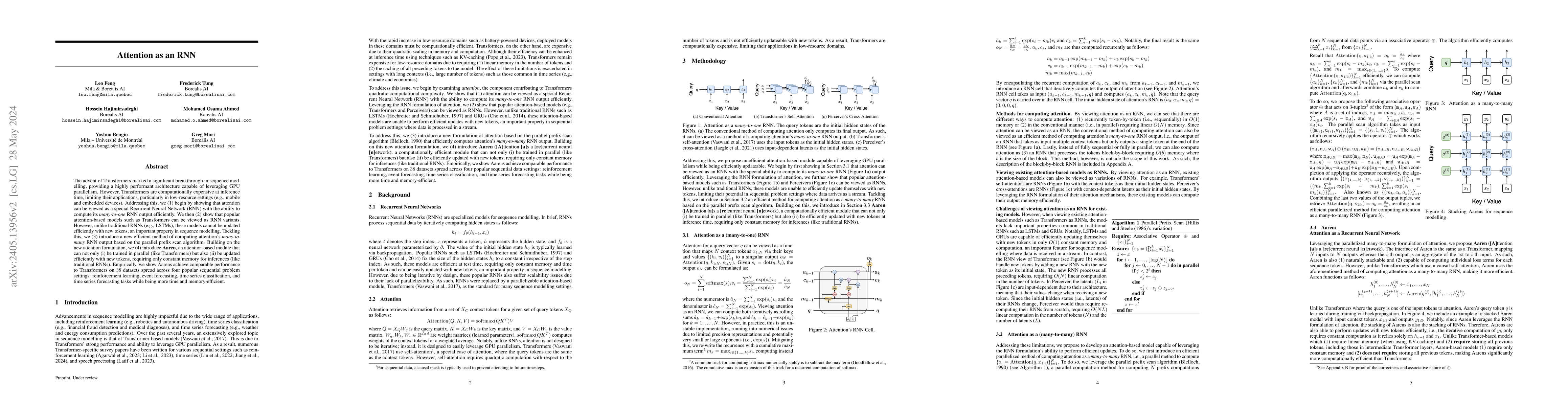 Thumbnail for Attention as an RNN