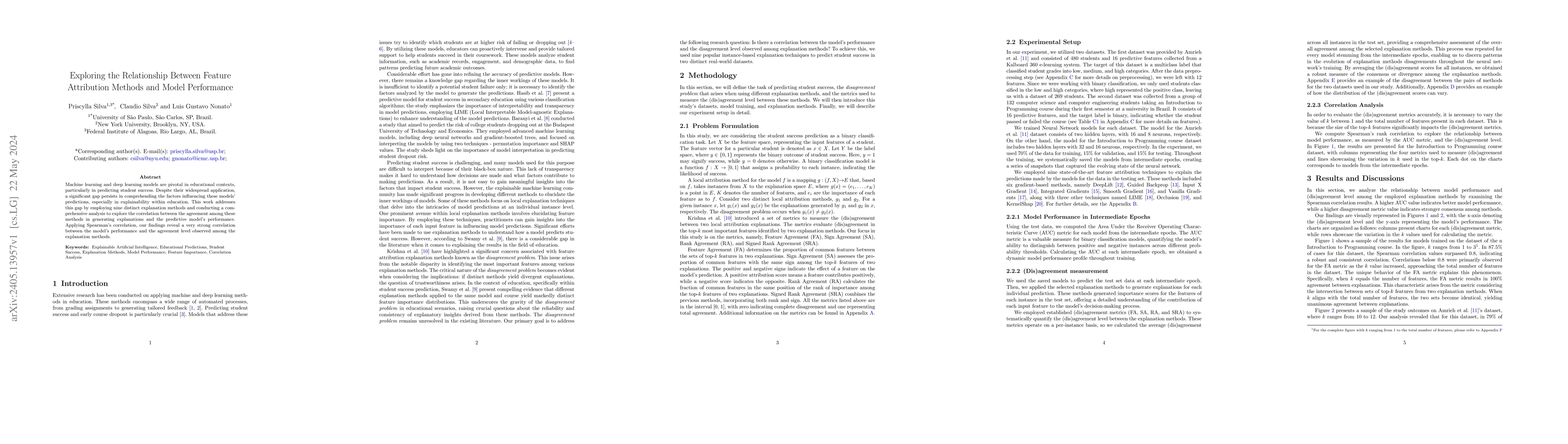 Thumbnail for Exploring the Relationship Between Feature Attribution Methods and Model
  Performance